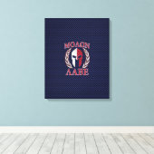 Molon Labe Spartan Warrior Carbon Style Canvas Afdruk (Insitu (Houten vloer))