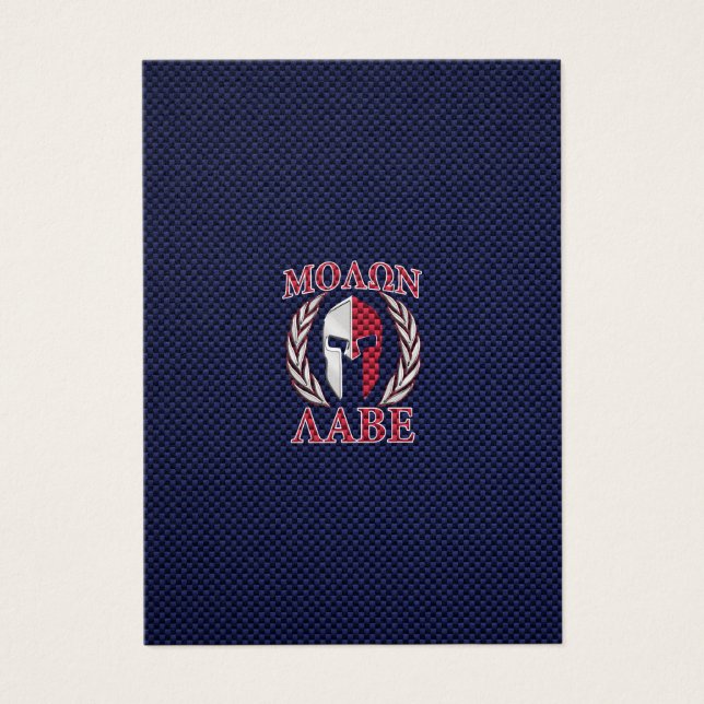 Molon Labe Spartan Warrior Fibre de carbone Impres (Devant)