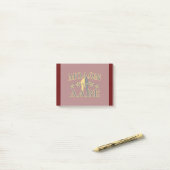 Molon Labe Spartan Warrior Golden Burgundy Post-it® Notes (Op bureau)