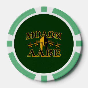Molon Labe Spartan Warrior Helmet 5 sterren Poker Chips