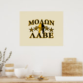Molon Labe Spartan Warrior Helmet 5 sterren Poster (Keuken)