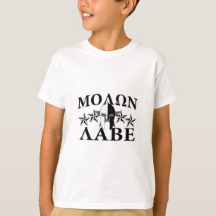 Molon Labe Spartan Warrior Helmet 5 sterren T-shirt