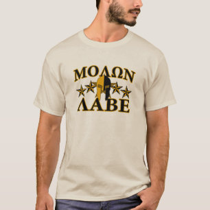 Molon Labe Spartan Warrior Helmet 5 sterren T-shirt