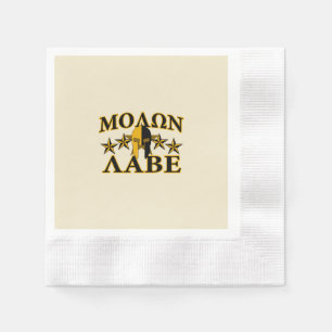 Molon Labe Spartan Warrior Helmet Golden Decor Servet