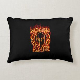 Molon Labe Spartan Warrior in Flames Accent Kussen