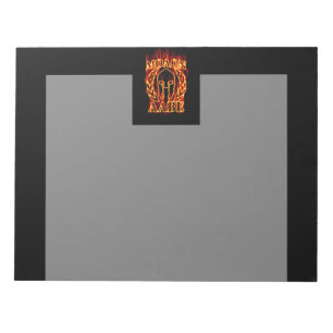 Molon Labe Spartan Warrior in Flames Notitieblok