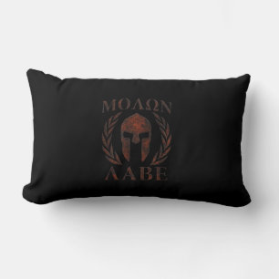 Molon Labe Spartan Warrior Iron Laurels Mask Kussen