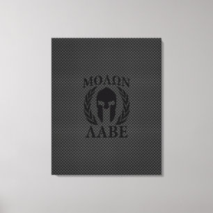 Molon Labe Spartan Warrior Laurels Canvas Afdruk