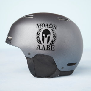 Molon Labe Spartan Warrior Laurels Carbon Style Sticker