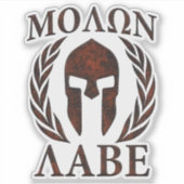 Molon Labe Spartan Warrior Laurels Sticker (Voorkant)