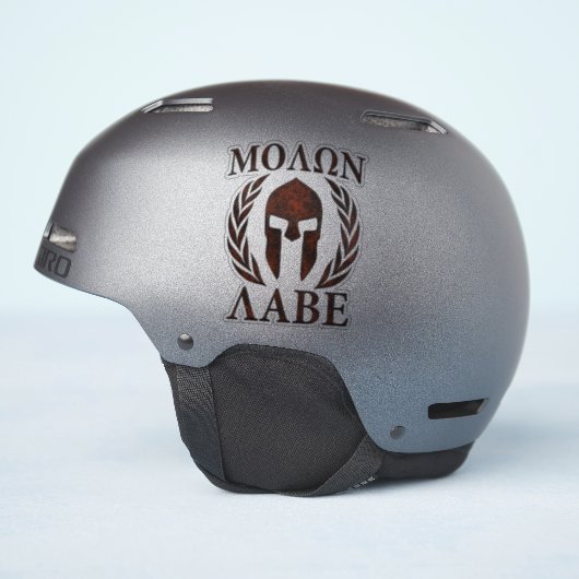 Molon Labe Spartan Warrior Laurels Sticker (Helm Zijkant)