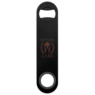 Molon Labe Spartan Warrior Mask Laurels Iron Speed Flessenopener