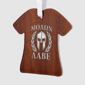 Molon Labe Spartan Warris Laurels Chro Wood Print (devant)