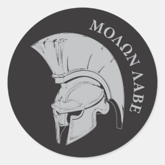 Molon Labe vers02 ronde decal sticker