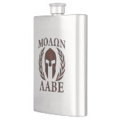 Molon Labe Warrior Laurels Iron Mask Heupfles (Links)