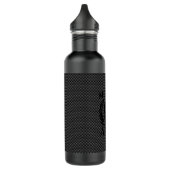 Molon Labe Warrior Laurels op zwarte koolstof Waterfles (Links)