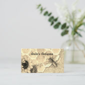 Molten Gold  bijen Honeycomb Pattern Visitekaartje (Staand voorkant)