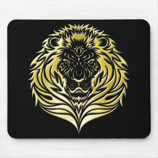 Molten Gold Lion Mousepad Muismat (Voorkant)