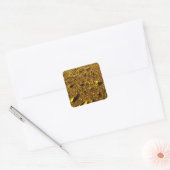 Molten Gold Vierkante Sticker (Envelop)