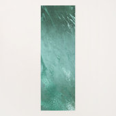 Molten Jade | Emerald Green Luxury Marble Yogamat (Achterkant)