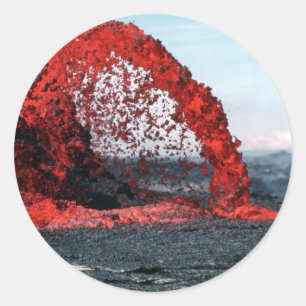 Molten Lava Ronde Sticker