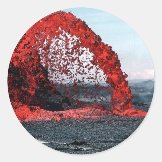 Molten Lava Ronde Sticker (Voorkant)