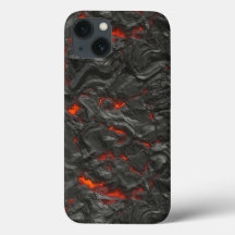 Molten lava vulcano zwart en rood