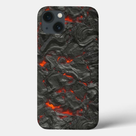 Molten lava vulcano zwart en rood Case-Mate iPhone case (Achterkant)