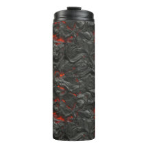 Molten lava vulcano zwart en rood