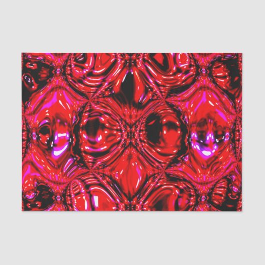 'Molten Red' Abstract Tissue Paper Tissuepapier (Voorkant)