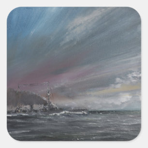 Moltke Jutland 1916. 2014 Vierkante Sticker