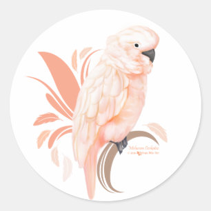 Moluccan Cockatau Ronde Sticker
