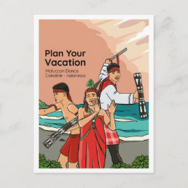 Moluccan Dance Cakalele Indonesia Travel Briefkaart
