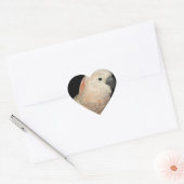 Molukse kaketoe papegaai ontwerp hart sticker (Envelop)
