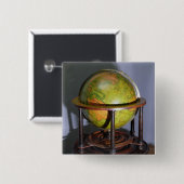 Molyneux Wereldbol Vierkante Button 5,1 Cm (Voorkant /achterkant)