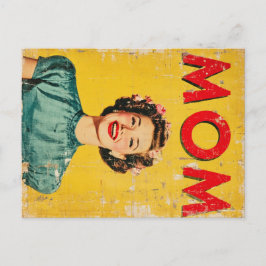 MOM (1) 1960 geïnspireerde graphics Feestdagenkaart