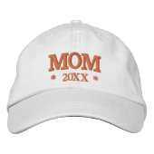 MOM 20XX brodé baseball casquette or / blanc (Devant)
