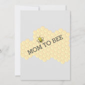 MOM À BEE CUT BABY SHOWER GRIS INVITATION (Dos)