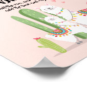 Mom-arita Margarita Bar Feest Llama Borrelbordkaar Poster (Hoek)