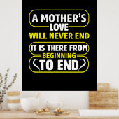 Mom Art A Mother's Love Never End Poster (Keuken)