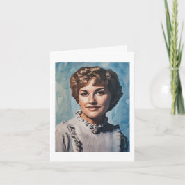 Mom as Computer Watercolor Painting  Kaart