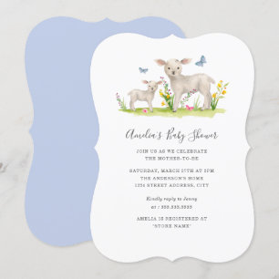Mom Baby Schaap Baby shower Uitnodiging