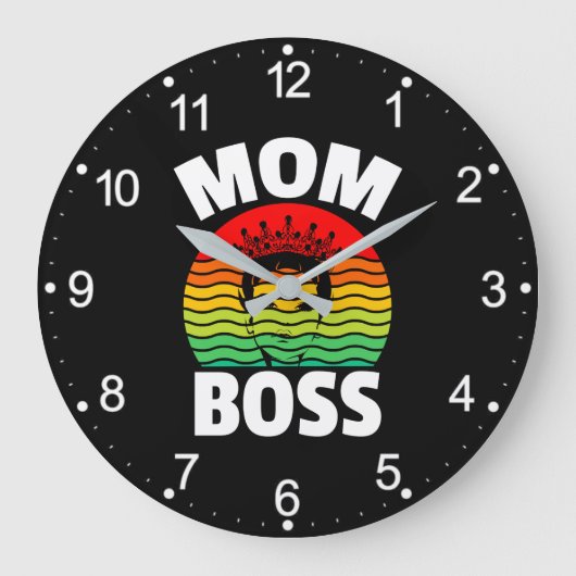 Mom Boss Moederdag Gift-66620 Grote Klok (Voorkant)