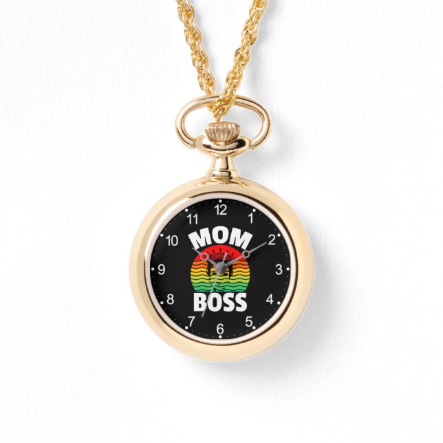 Mom Boss Moederdag Gift-66620 Horloge (Voorkant)
