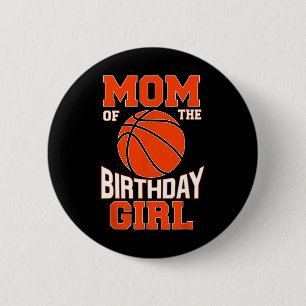 Mom Bysketbyll Verjaardag Meisje Familie Byller B- Ronde Button 5,7 Cm