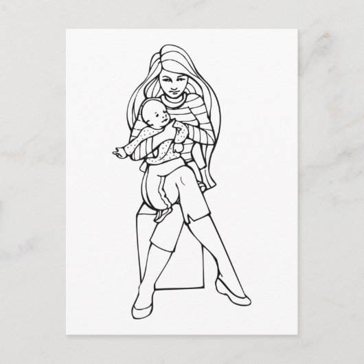 Mom & child briefkaart (Voorkant)