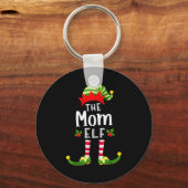 Mom Christmas Elf Matching Pajama X-mas Party  Sleutelhanger (Voorkant)