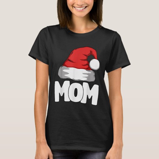 Mom Christmas Santa Matching Family T-shirt (Voorkant)