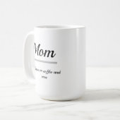 Mom Coffee Mug – Runs on Coffee and Care (Devant gauche)