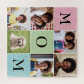 Mom Custom Photo Collage 6 Afbeeldingen Square Legpuzzel (Horizontaal)